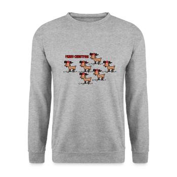 Christmas Christmas Christmas holiday season - Unisex Sweatshirt - salt & pepper - Front - Alina (178cm) & Michal (187cm)
