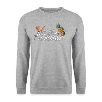 Endless Summer Motif - ideal for summer holidays - Unisex Sweatshirt - salt & pepper - Front - Alina (178cm) & Michal (187cm)