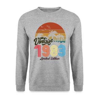 Vintage exemplaire unique 1983 Edition limitée - Sweat-shirt Unisexe - gris chiné - Devant - Alina (178cm) & Michal (187cm)