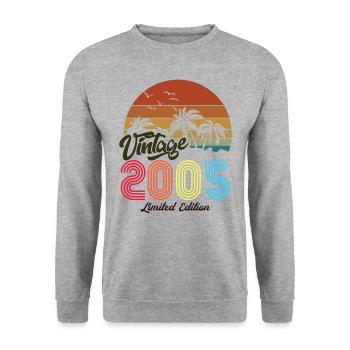 Vintage exemplaire unique 2005 Edition limitée - Sweat-shirt Unisexe - gris chiné - Devant - Alina (178cm) & Michal (187cm)