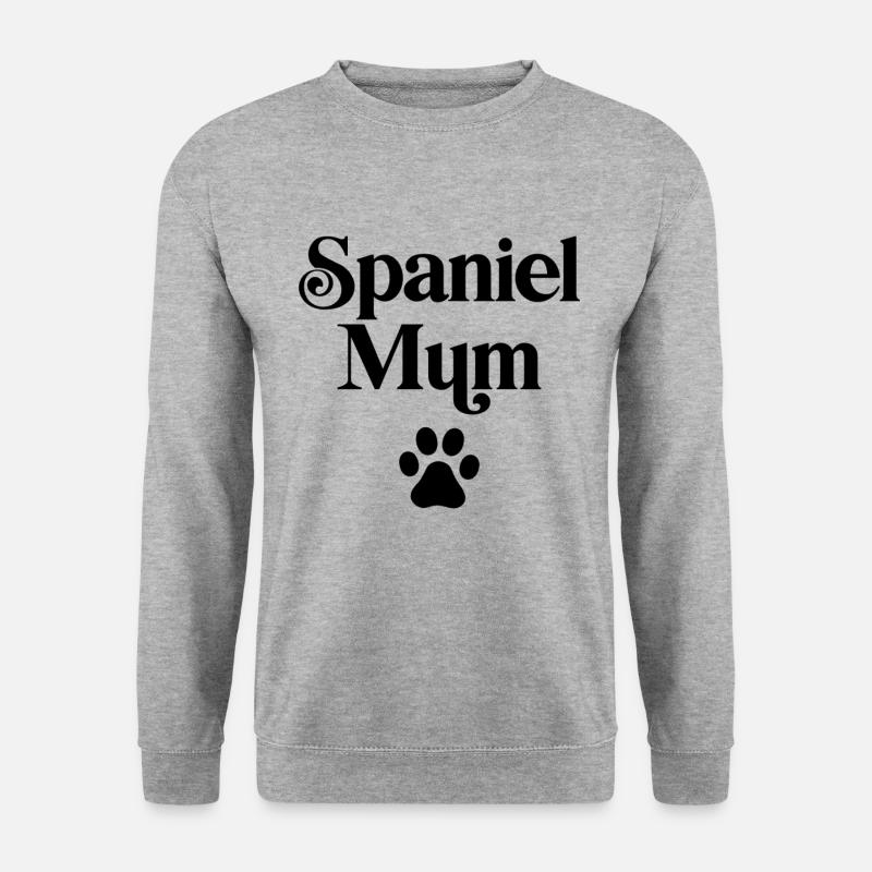 Spaniel Mama - Unisex Pullover - Weißgrau meliert