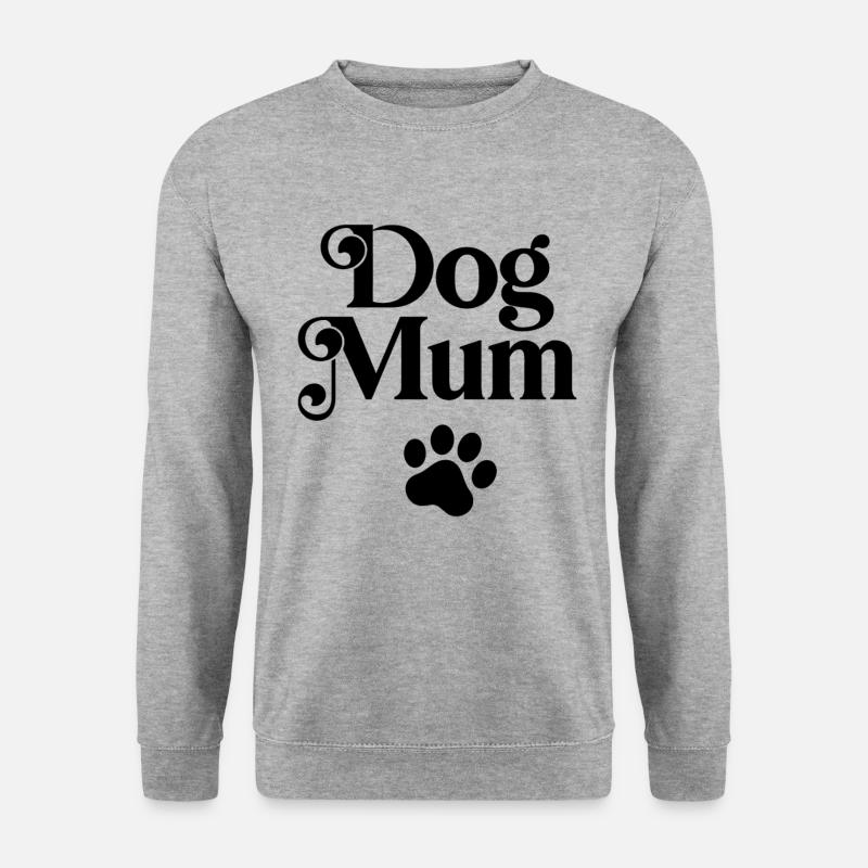 Hunde-Mama - Unisex Pullover - Weißgrau meliert