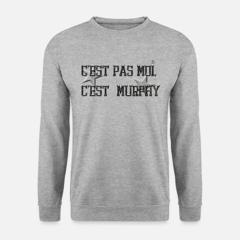 c nicht c me est_ Murphy von Custom - Unisex Pullover - Weißgrau meliert