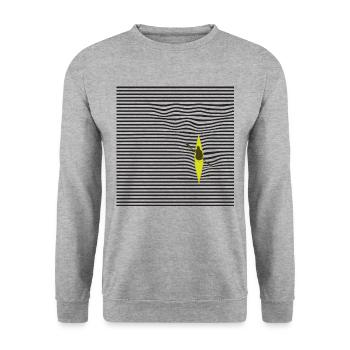Kayak with waves - Unisex Sweatshirt - salt & pepper - Front - Alina (178cm) & Michal (187cm)