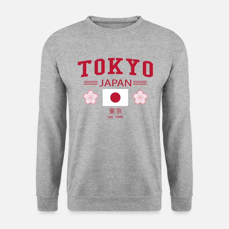 Tokyo - Unisex Pullover - Weißgrau meliert