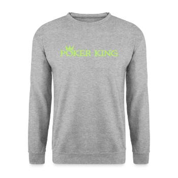 poker - Unisex Pullover - Weißgrau meliert - Vorne - Alina (178cm) & Michal (187cm)