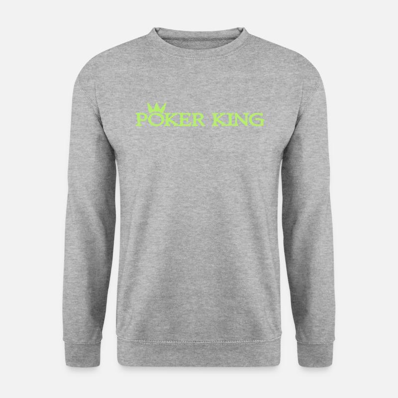 poker - Unisex Pullover - Weißgrau meliert