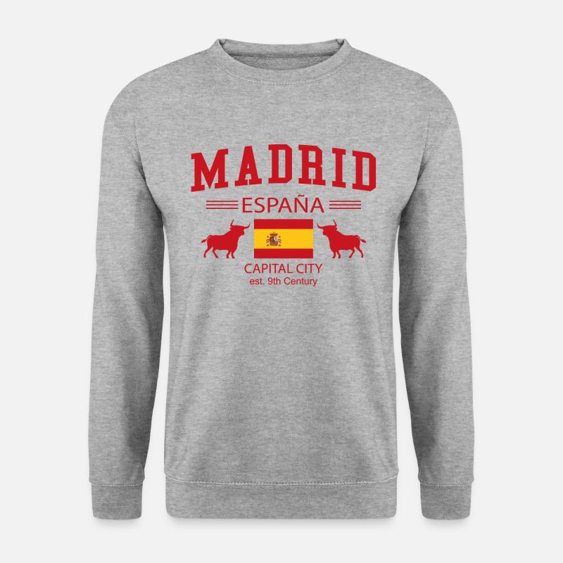 Madrid - Unisex Pullover - Weißgrau meliert