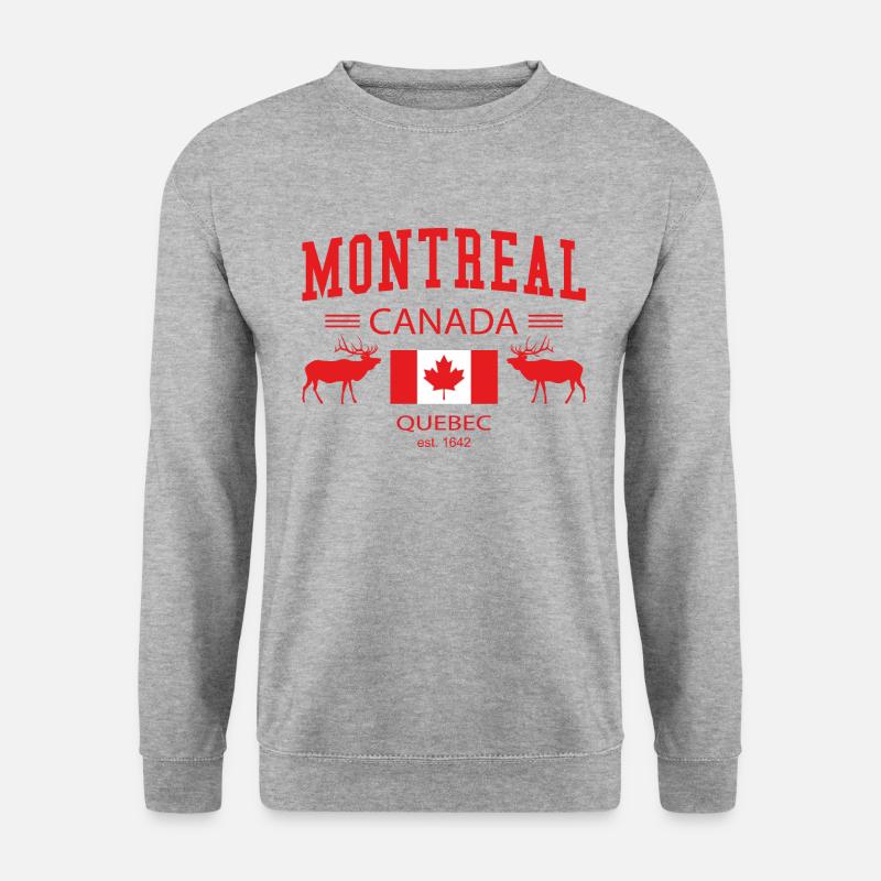 Montreal - Unisex Pullover - Weißgrau meliert