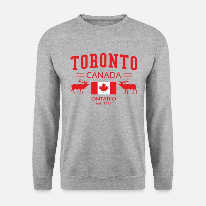 Toronto - Unisex Pullover - Weißgrau meliert