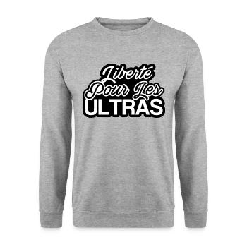 Liberté pour les Ultras - Sweat-shirt Unisexe - gris chiné - Devant - Alina (178cm) & Michal (187cm)