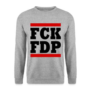 Fck fdp - Sweat-shirt Unisexe - gris chiné - Devant - Alina (178cm) & Michal (187cm)