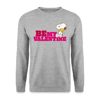 Peanuts Be My Valentine - Unisex Sweatshirt - salt & pepper - Front - Alina (178cm) & Michal (187cm)