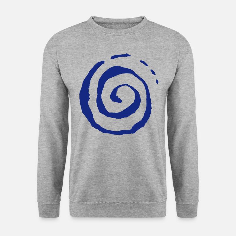 Spirale - Unisex Pullover - Weißgrau meliert