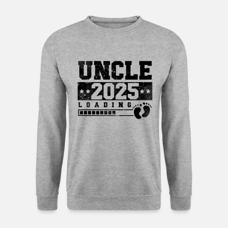 Onkel 2025 loading - Unisex Pullover - Weißgrau meliert
