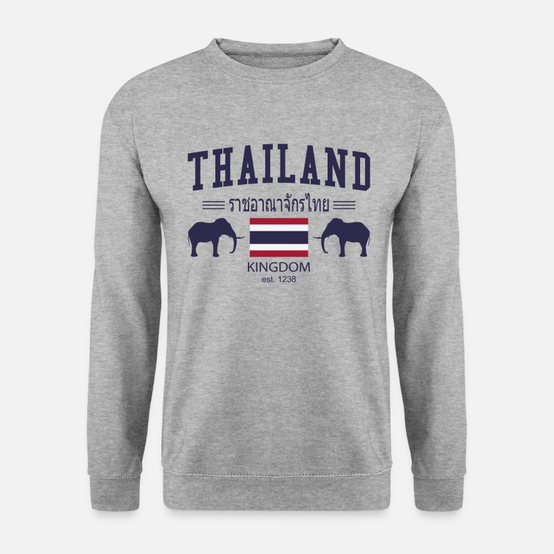 Thailand - Unisex Pullover - Weißgrau meliert