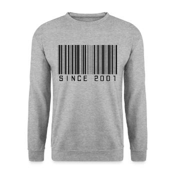 SINCE 2001 - 20TH BIRTHDAY - BIRTHDAY PRESENT - Unisex Sweatshirt - salt & pepper - Front - Alina (178cm) & Michal (187cm)