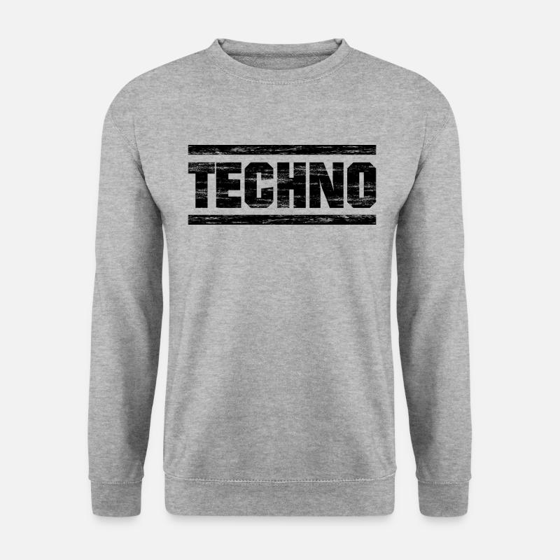 Techno - Rave - Geschenk - Techno merch - Unisex Pullover - Weißgrau meliert