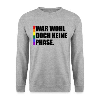 War Wohl Doch Keine Phase - Unisex Pullover - Weißgrau meliert - Vorne - Alina (178cm) & Michal (187cm)