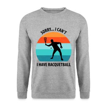 Racqueetball - Unisex Sweatshirt - salt & pepper - Front - Alina (178cm) & Michal (187cm)
