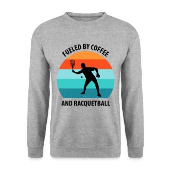 Racqueetball - Unisex Sweatshirt - salt & pepper - Front - Alina (178cm) & Michal (187cm)