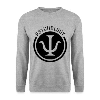 Psychologie Psychologe Psychology Zeichen Symbol - Unisex Pullover - Weißgrau meliert - Vorne - Alina (178cm) & Michal (187cm)