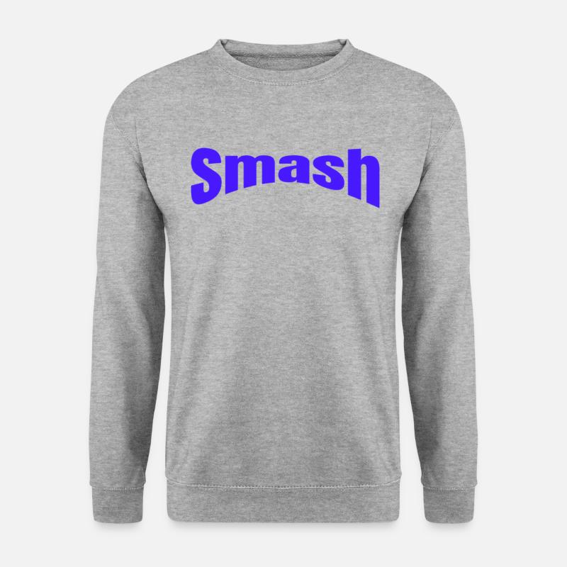 Smash - Unisex Pullover - Weißgrau meliert