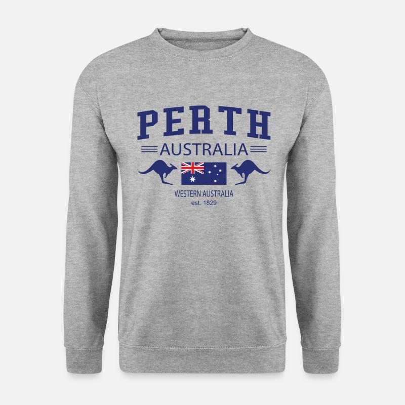 Perth - Unisex Pullover - Weißgrau meliert