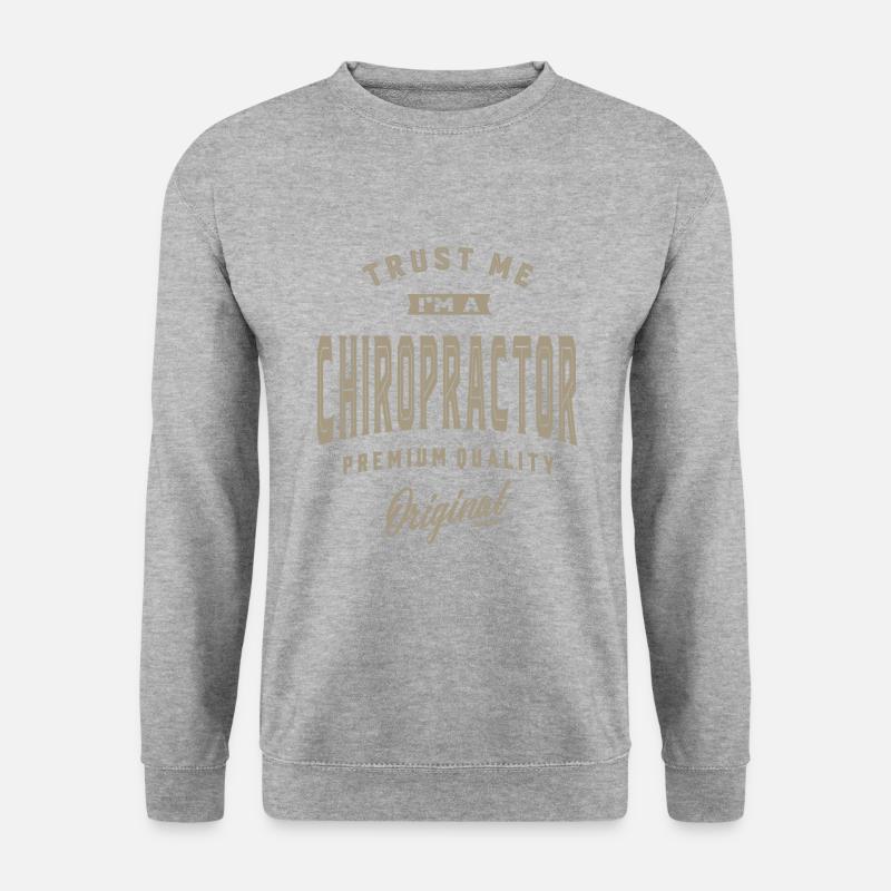 Ich bin Chiropraktiker - Unisex Pullover - Weißgrau meliert