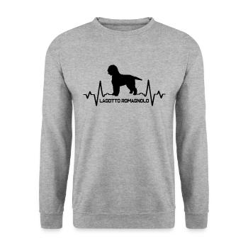 Lagotto Romagnolo - Sweat-shirt Unisexe - gris chiné - Devant - Alina (178cm) & Michal (187cm)