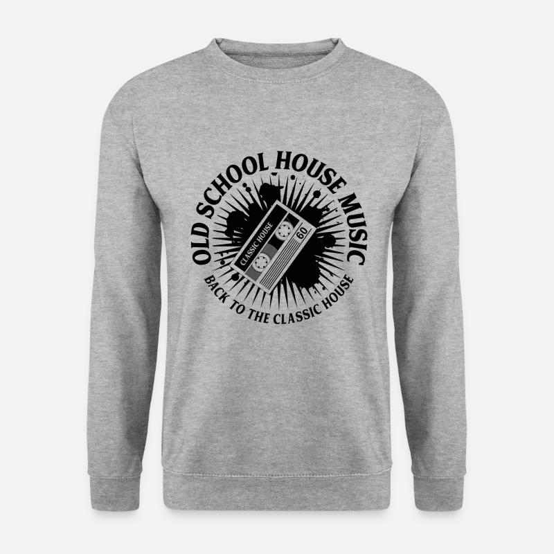OLD SCHOOL HOUSE MUSIC ✫ T-Shirt - Unisex Pullover - Weißgrau meliert