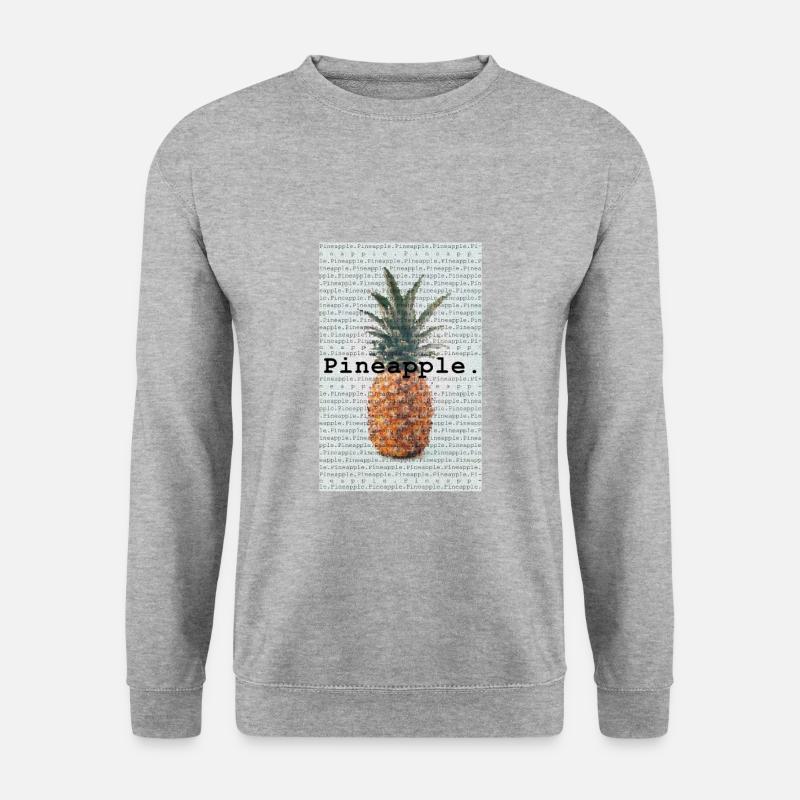Ananas Pineapple - Unisex Pullover - Weißgrau meliert