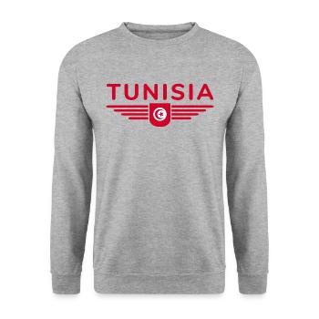 Tunisia Design – For Culture Fans - Unisex Sweatshirt - salt & pepper - Front - Alina (178cm) & Michal (187cm)
