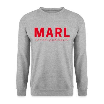Marl Fan T-Shirt – Perfect for real fans! - Unisex Sweatshirt - salt & pepper - Front - Alina (178cm) & Michal (187cm)
