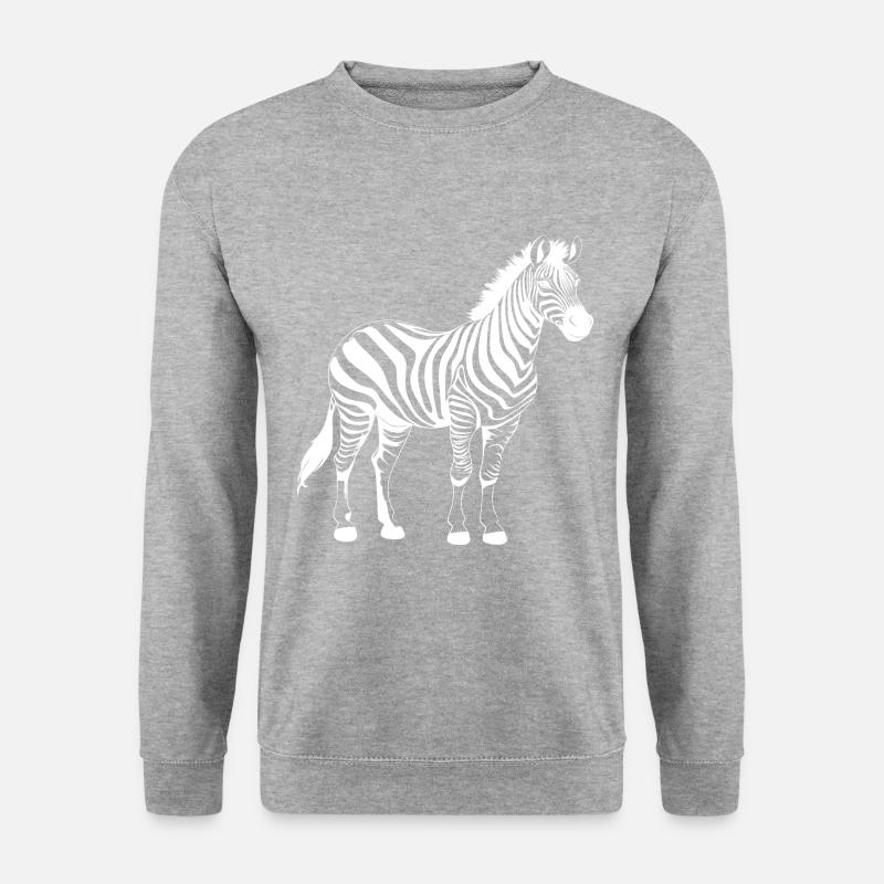 Zebra white - Unisex Sweatshirt - salt & pepper