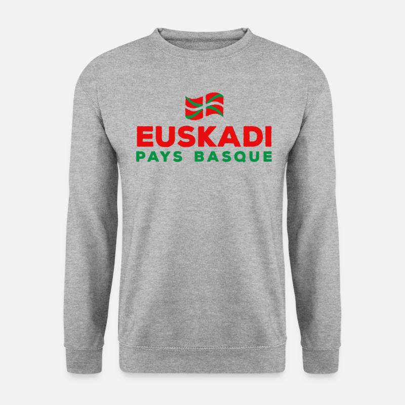 Euskadi Baskenland - Unisex Pullover - Weißgrau meliert