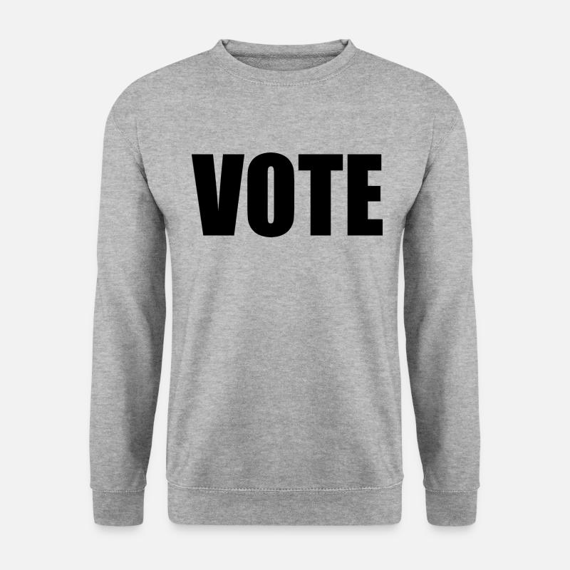 Vote - Unisex Pullover - Weißgrau meliert
