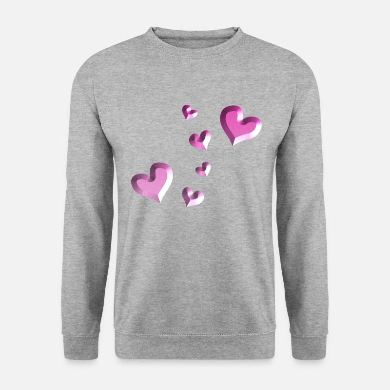pink heart pattern glitter - Unisex Sweatshirt - salt & pepper