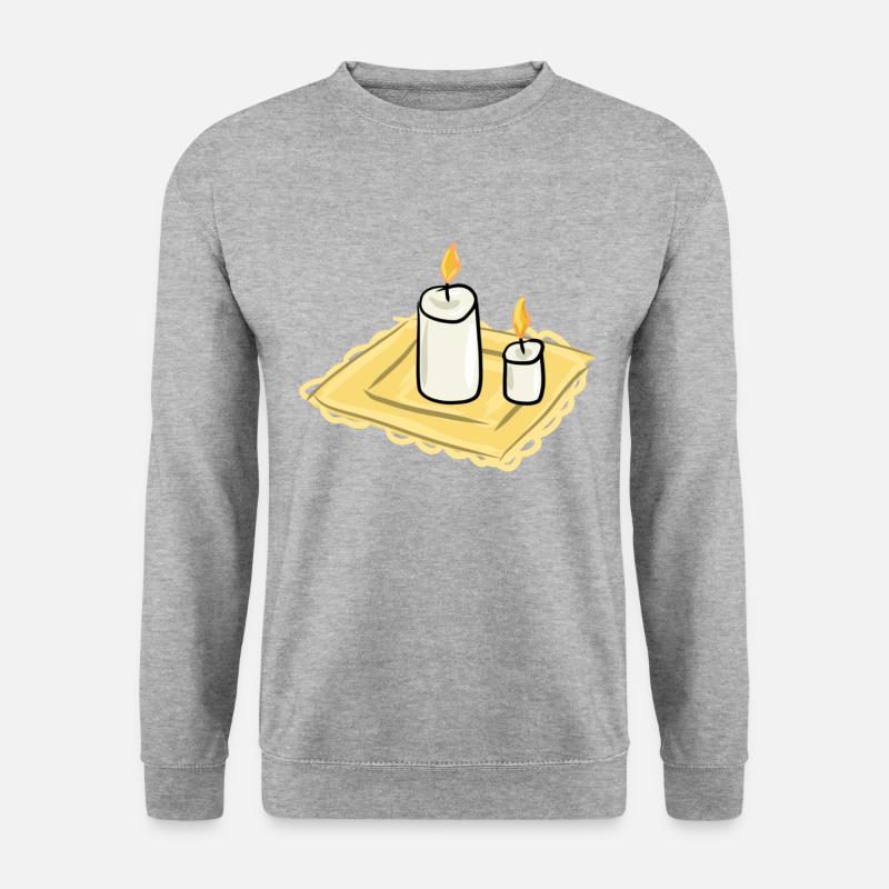candles symbol light fire - Unisex Sweatshirt - salt & pepper