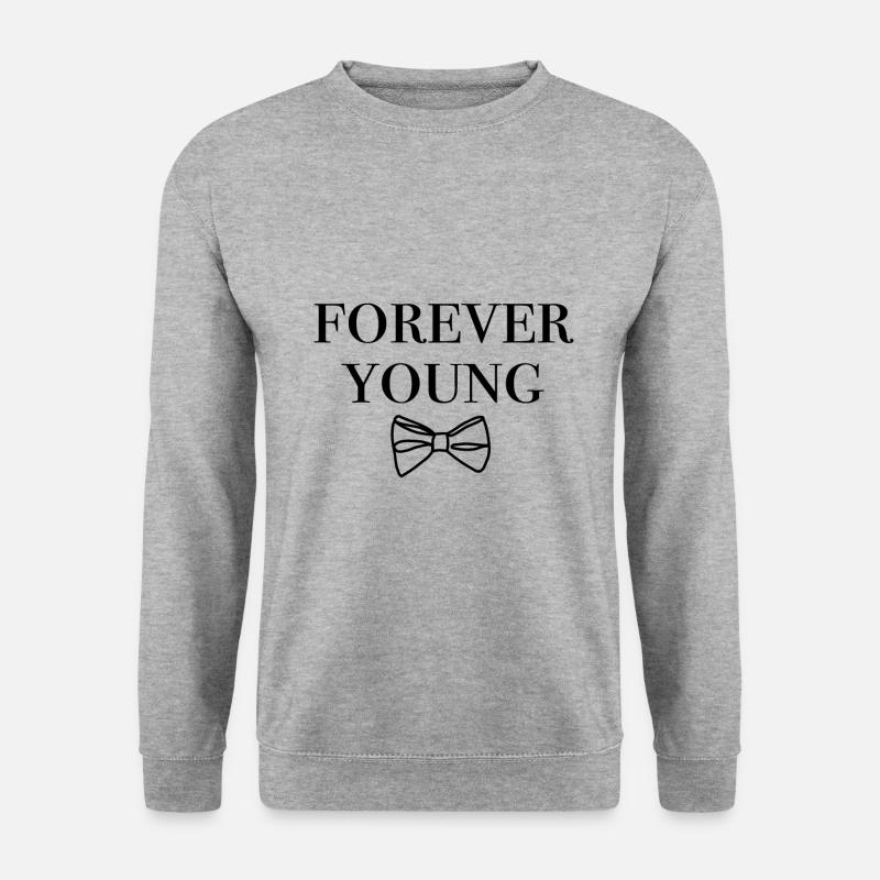 Forever Young - Unisex Pullover - Weißgrau meliert