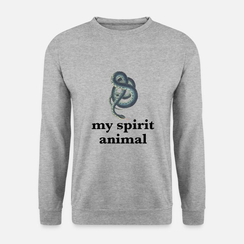 Schlange - Unisex Pullover - Weißgrau meliert