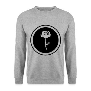 Symbole de la rose - Sweat-shirt Unisexe - gris chiné - Devant - Alina (178cm) & Michal (187cm)