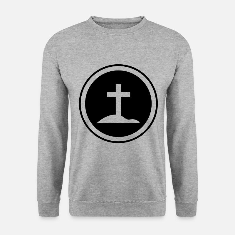 Cross symbol - Unisex Sweatshirt - salt & pepper
