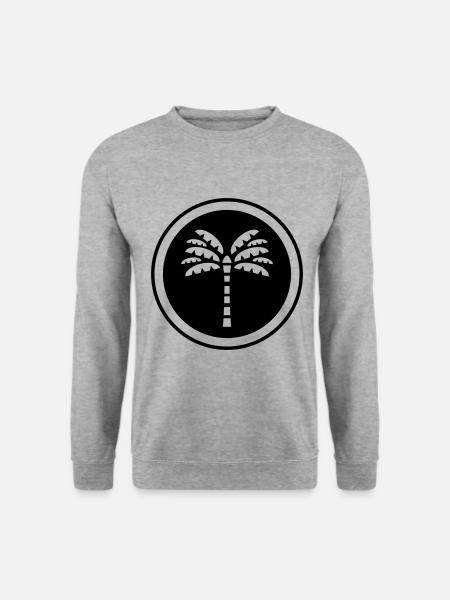 Palm Tree Symbol - Unisex Pullover - Weißgrau meliert
