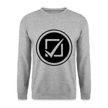 Tick the box - Unisex Sweatshirt - salt & pepper - Front - Alina (178cm) & Michal (187cm)