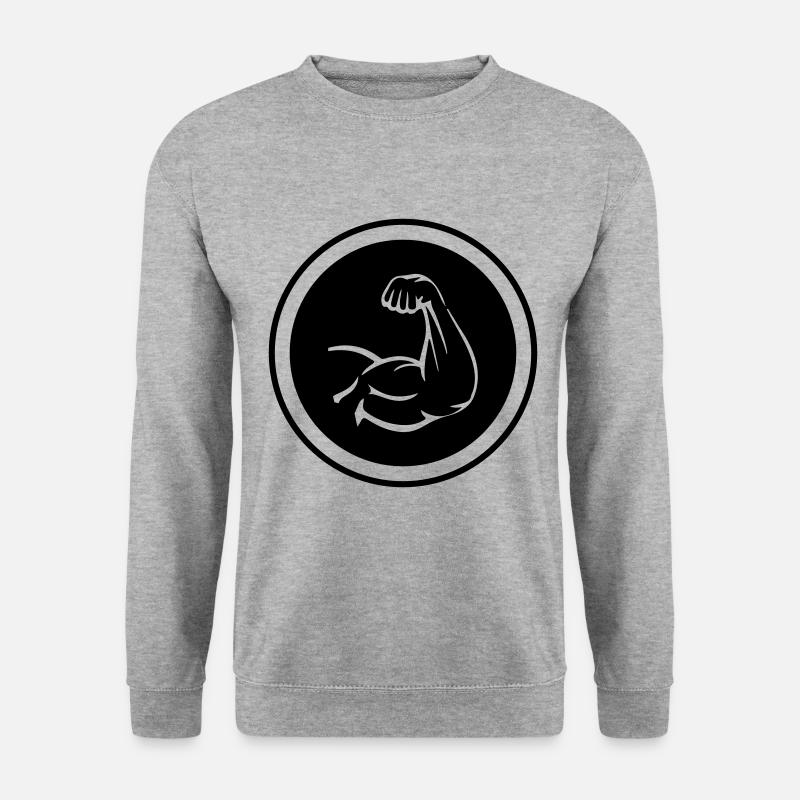 Muscles du bras biceps - Sweat-shirt Unisexe - gris chiné