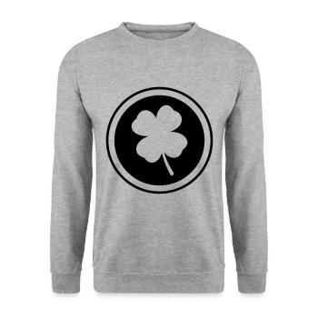Cloverleaf Symbol - Unisex Sweatshirt - salt & pepper - Front - Alina (178cm) & Michal (187cm)