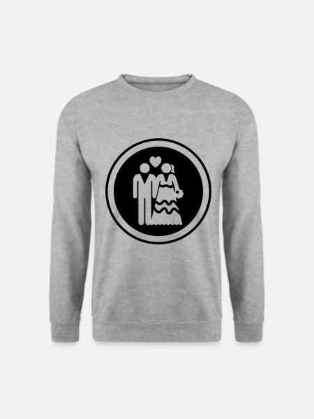 Couple Wedding Bridal Couple - Unisex Sweatshirt - salt & pepper