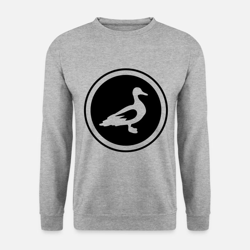 Ente Tier - Unisex Pullover - Weißgrau meliert