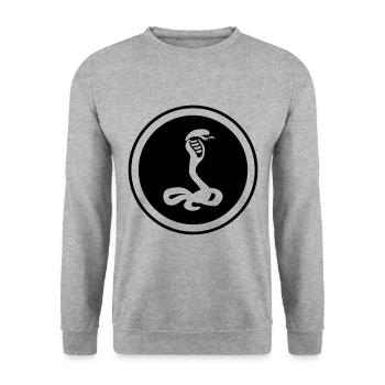 Cobra serpent - Sweat-shirt Unisexe - gris chiné - Devant - Alina (178cm) & Michal (187cm)
